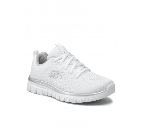 7s SKECHERS 12615-WSL Gracefoul Get-Connected wmn's shoe - white/silver